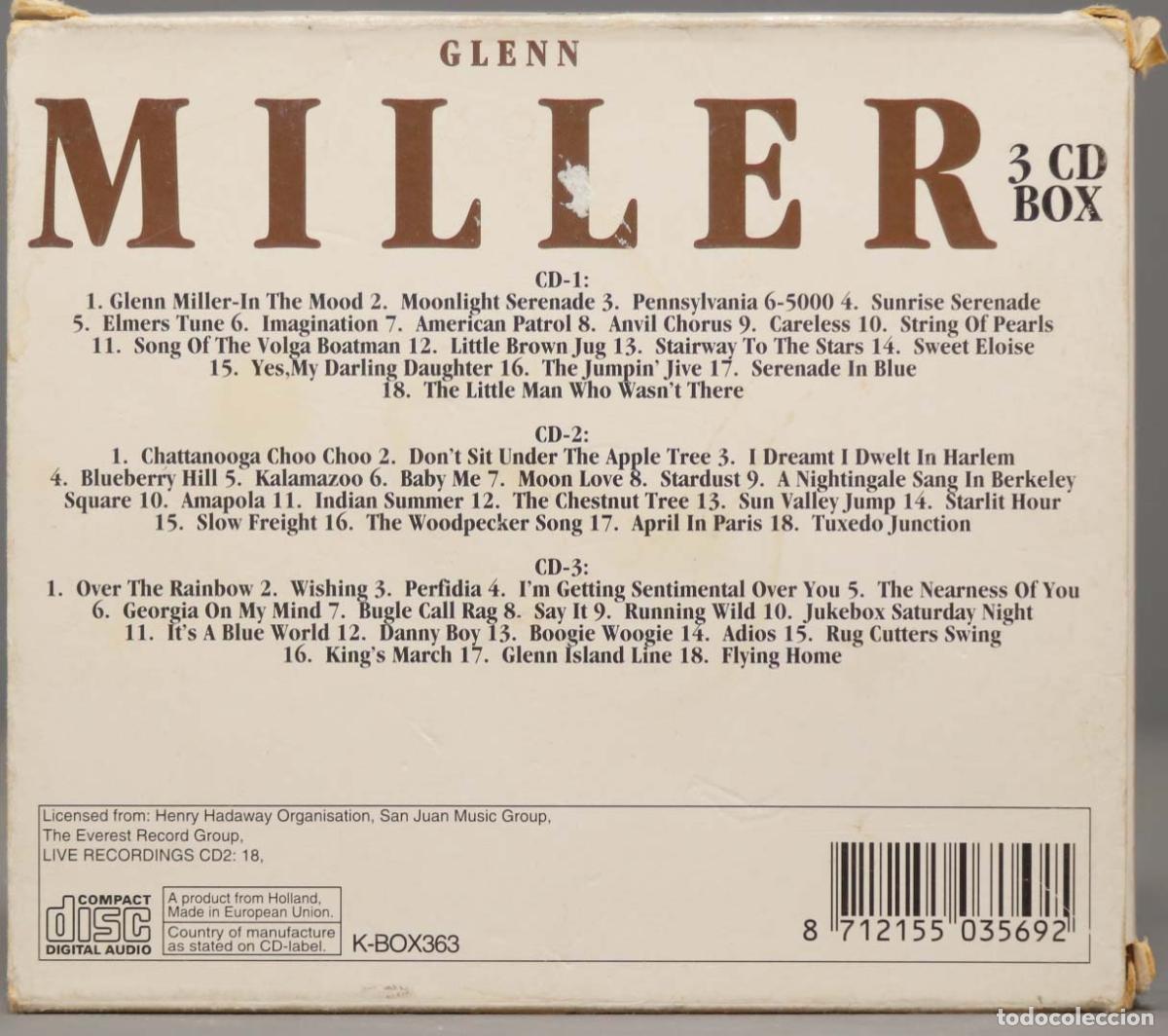 CDs de m&uacute;sica: 3 CD. GLENN MILLER - Foto 2