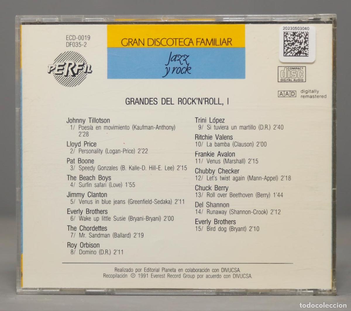 CDs de m&uacute;sica: CD. Various &ndash; Grandes Del Rock&acute;n&acute;Roll, I - Foto 2