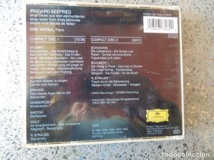 CDs de m&uacute;sica: IRMGARD SEEFRIED - LIEDER - ERIK WERBA - 2 CD,S + LIBRETO - Foto 4
