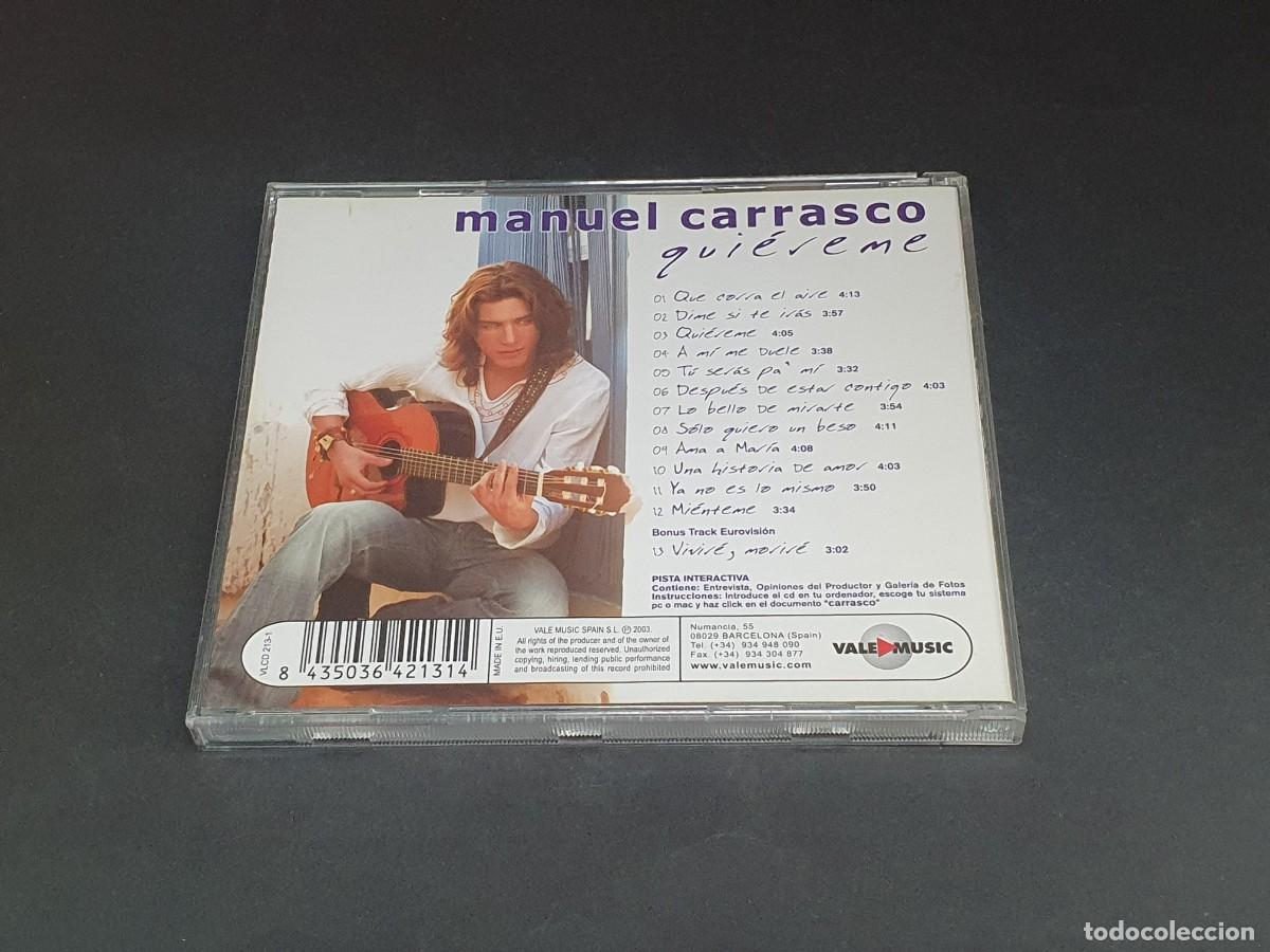 CDs de m&uacute;sica: CD MANUEL CARRASCO - QUI&Eacute;REME - 2003 - Foto 3