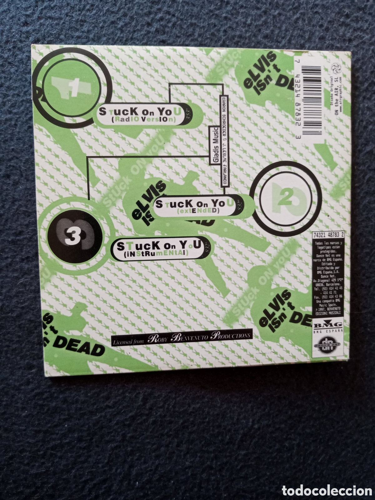 CDs de m&uacute;sica: Elvis isnt dead.stuck on you..3 temas CD - Foto 2