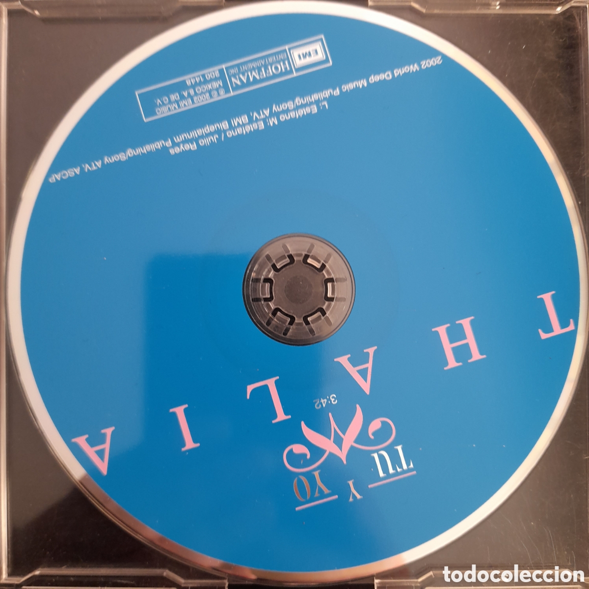 CDs de m&uacute;sica: Thalia - T&uacute; y yo. M&eacute;xico, 2002. CD, Single, Promo - Foto 3