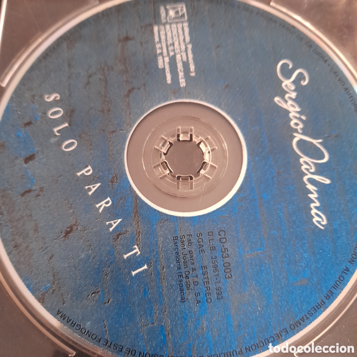 CDs de m&uacute;sica: Sergio Dalma &ndash; Solo Para Ti. 1993. CD, Single - Foto 3