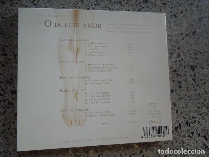 CDs de m&uacute;sica: O DULCIS AMOR . LA VILLANELLA BASEL - CD - Foto 2