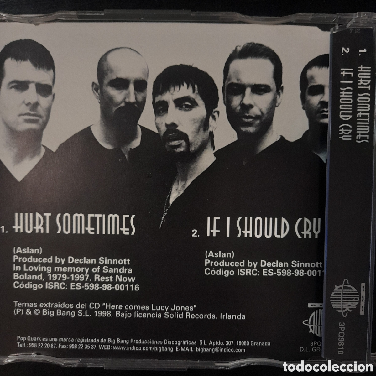 CDs de m&uacute;sica: Aslan &ndash; Hurt Sometimes. 1998, Espa&ntilde;a. CD, Single - Foto 2