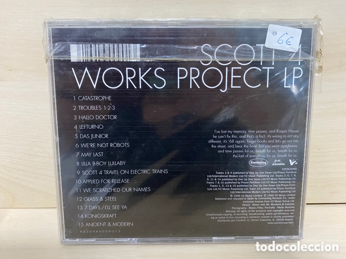 CDs de m&uacute;sica: Scott 4 - Works Project LP (CD, Album) - Foto 2