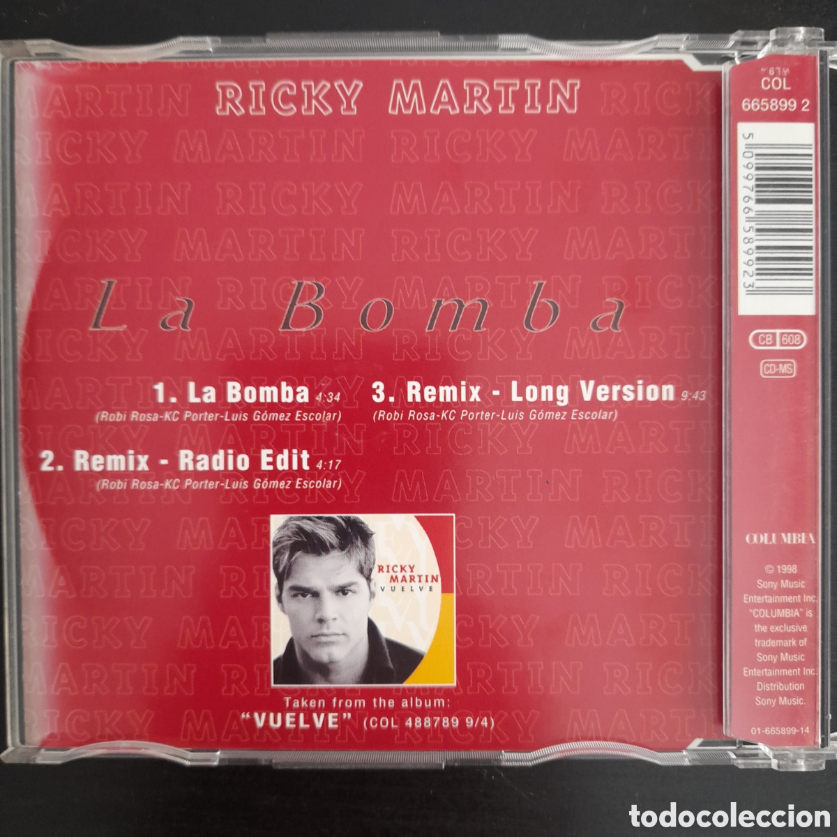 CDs de m&uacute;sica: Ricky Martin &ndash; La Bomba. 1998. CD, Maxi-Single - Foto 2