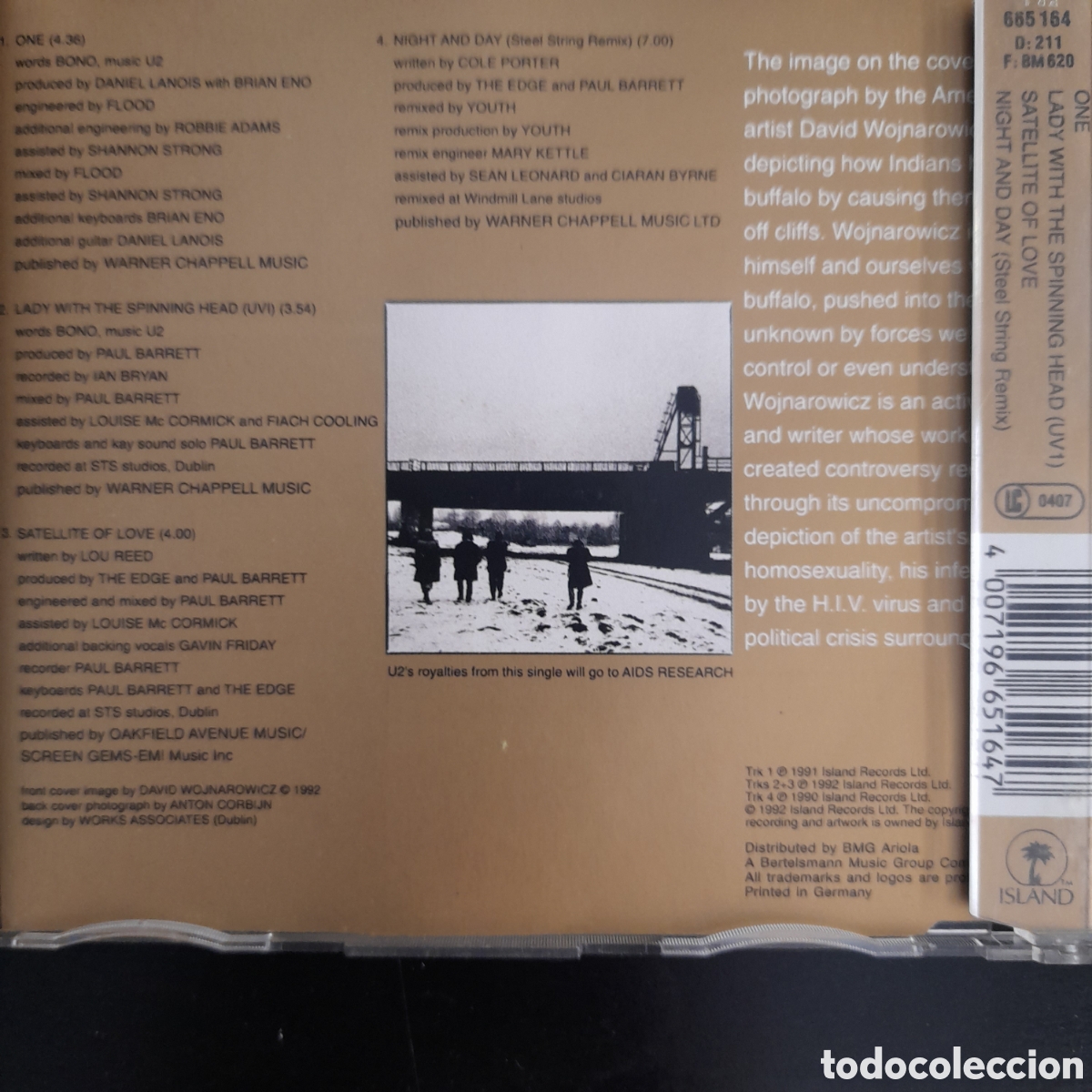 CDs de m&uacute;sica: U2 &ndash; One. 1992.CD, Single - Foto 2