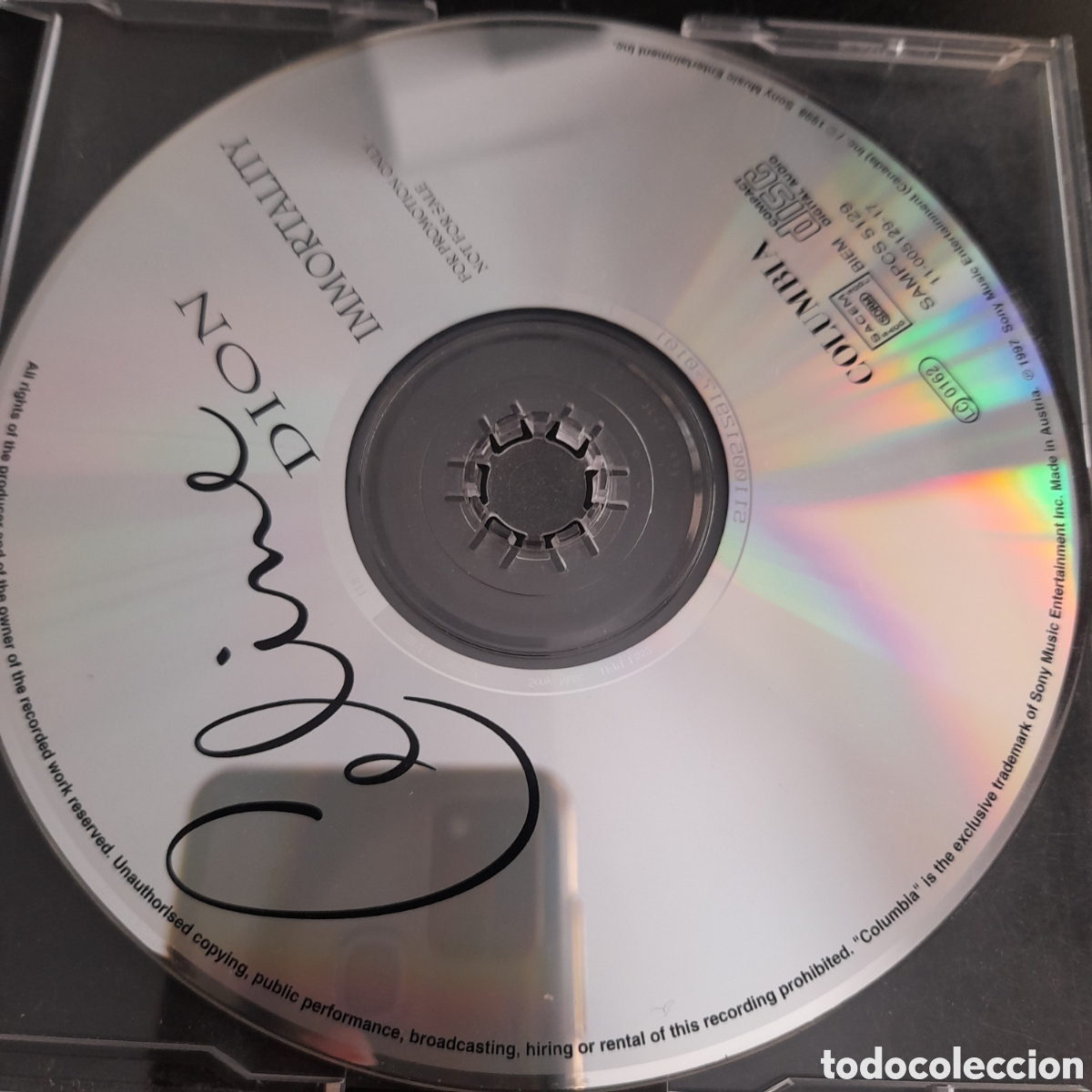 CDs de m&uacute;sica: Celine Dion &ndash; Immortality. 1998. CD, Single, Promo - Foto 3