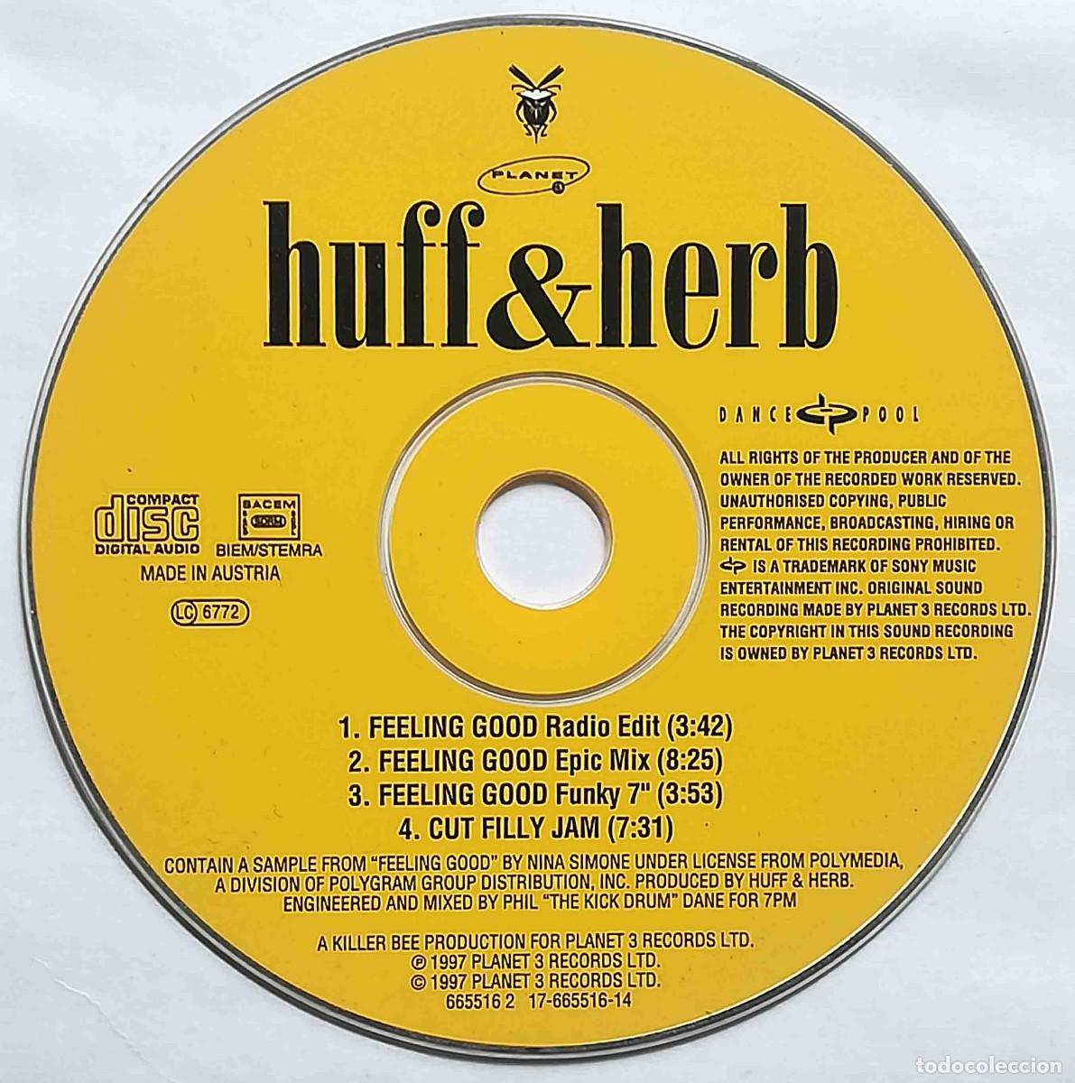 CDs de m&uacute;sica: CD Huff & Herb. Feeling good 4 temas. Solo el disco. - Foto 1