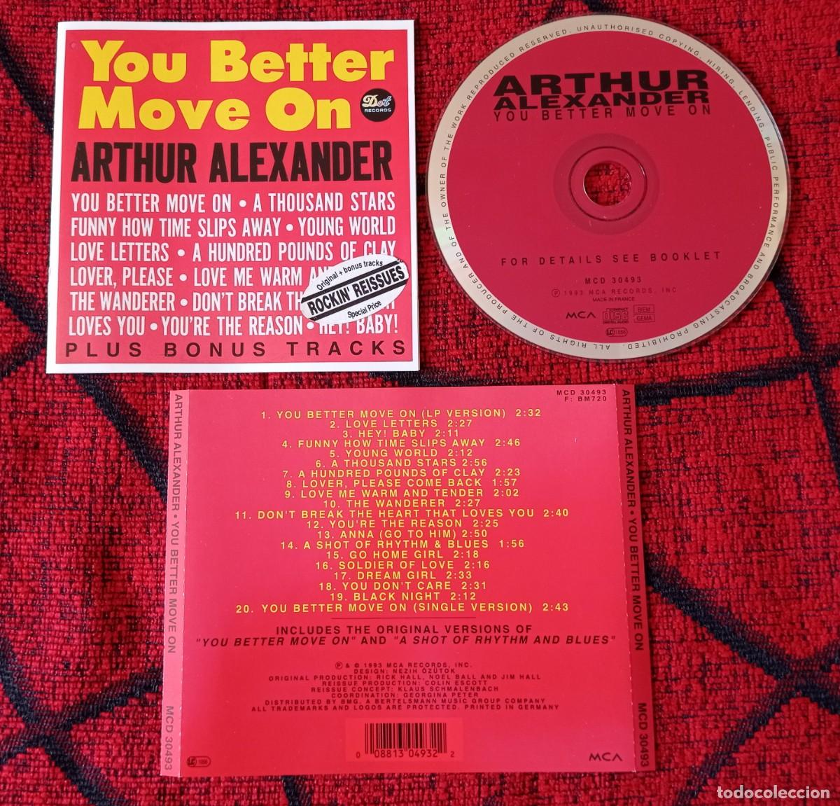 CDs de m&uacute;sica: ARTHUR ALEXANDER ** You Better Move On ** CD ORIGINAL 1992 - Foto 1