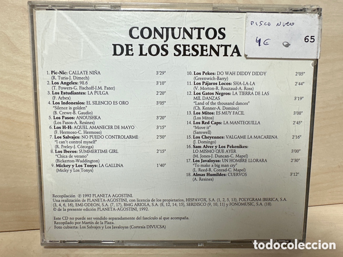 CDs de m&uacute;sica: Varios - Conjuntos De Los Sesenta (CD, Comp) - Foto 2