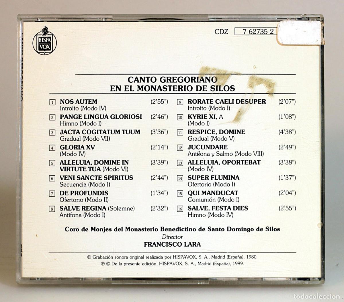 CDs de m&uacute;sica: CD Canto Gregoriano en el Monasterio de Silos - Dir. Francisco Lara - Foto 2