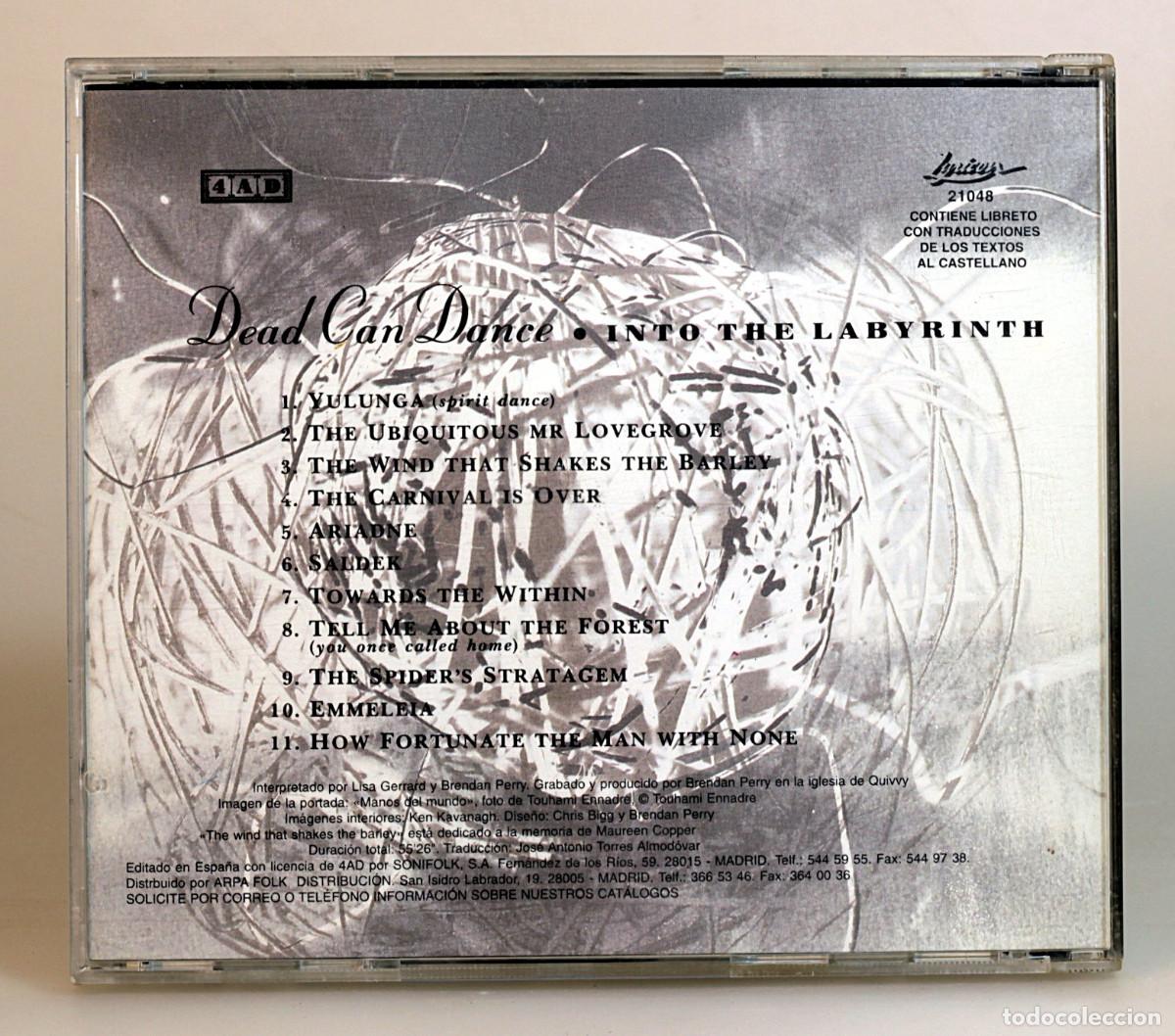 CDs de m&uacute;sica: CD Into the Labyrinth - Dead Can Dance - Foto 2