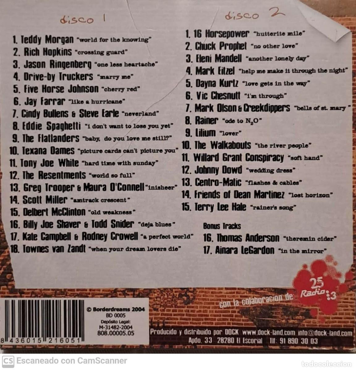 CDs de m&uacute;sica: Various &lrm;&ndash; Borderdreams - La Ruta Del Americana - Foto 2
