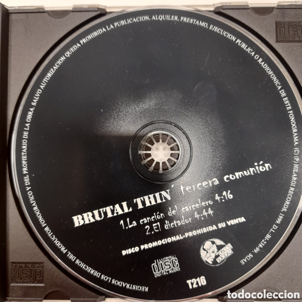 CDs de m&uacute;sica: Brutal Thin &ndash; Tercera Comuni&oacute;n. 1999. CD, Single, Promo - Foto 3