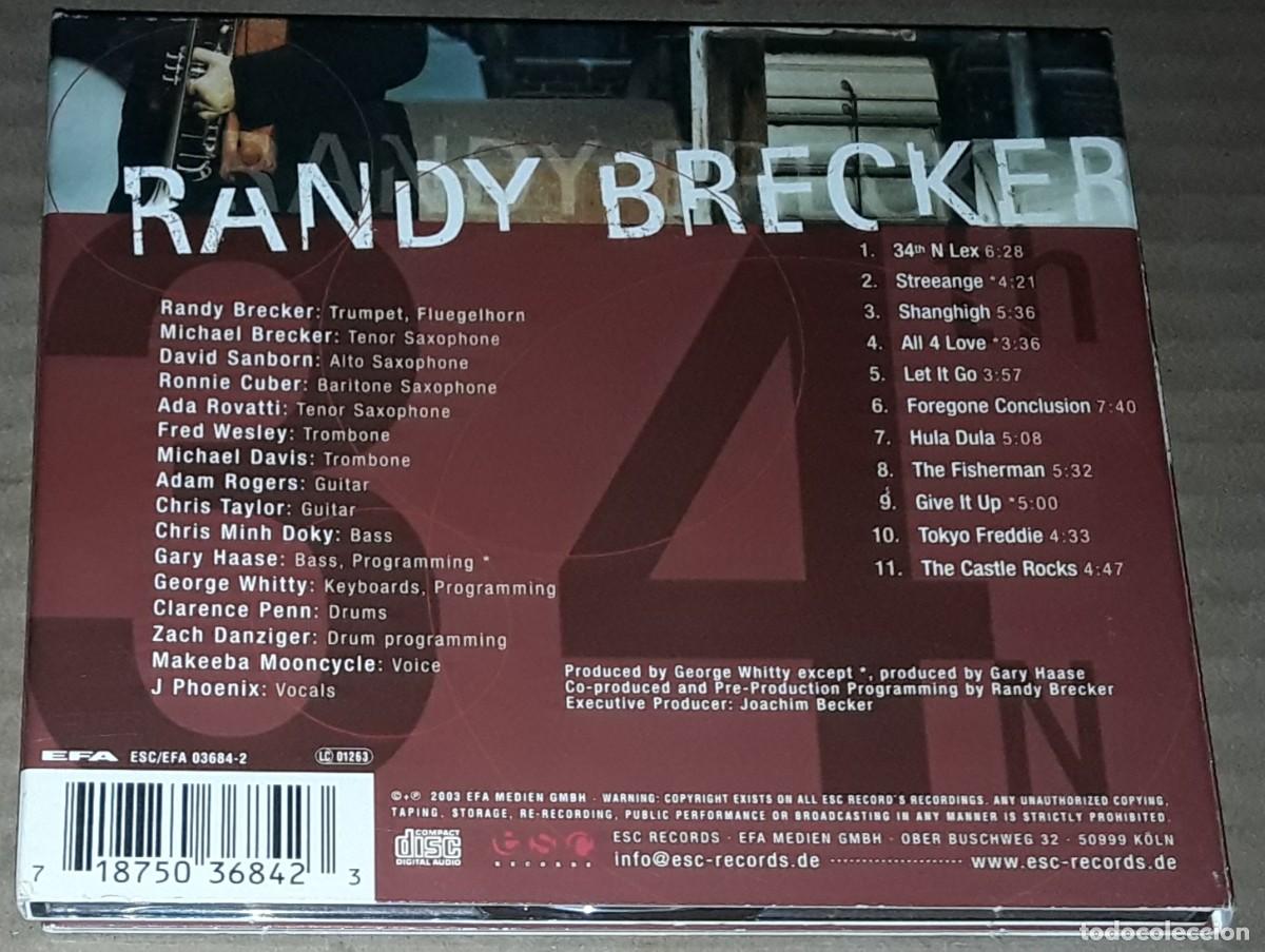 CDs de m&uacute;sica: CD - RANDY BRECKER - 34 th N LEX - DIGIPACK - Foto 2
