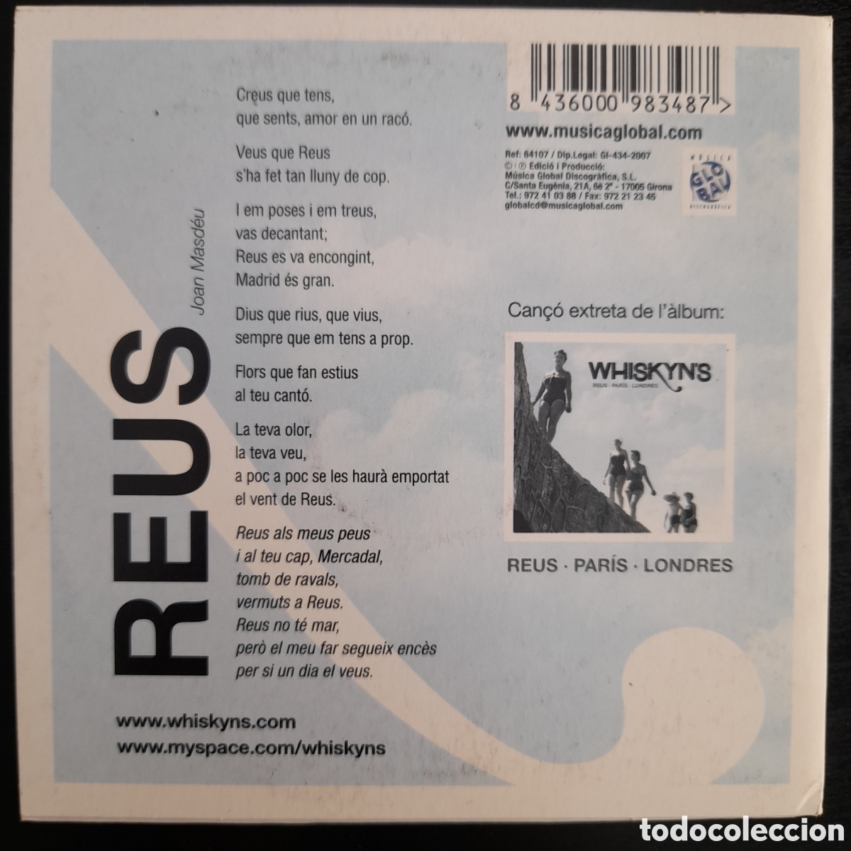 CDs de m&uacute;sica: Whiskyns &ndash; Reus. CD, Single - Foto 2