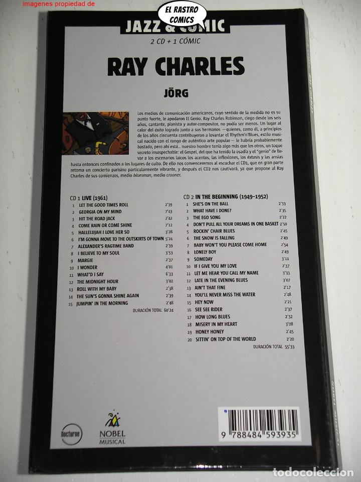 CDs de m&uacute;sica: Jazz & Comic, Ray Charles, Jorg, con 2 CD + comic, ed. Nobel, D10 - Foto 2