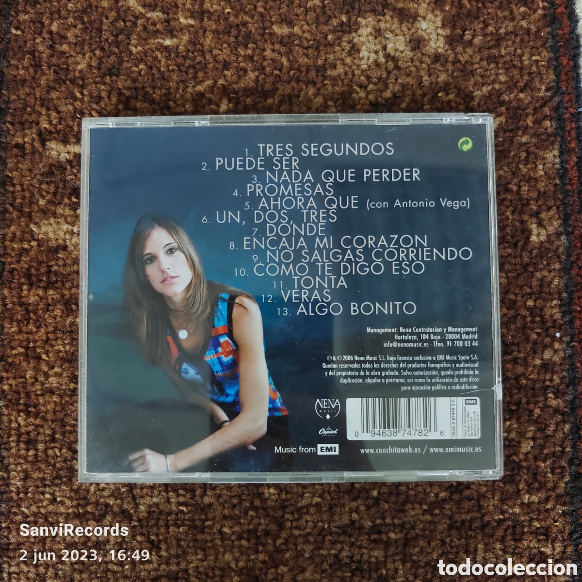 CDs de m&uacute;sica: CD CONCHITA: NADA M&Aacute;S - Foto 2