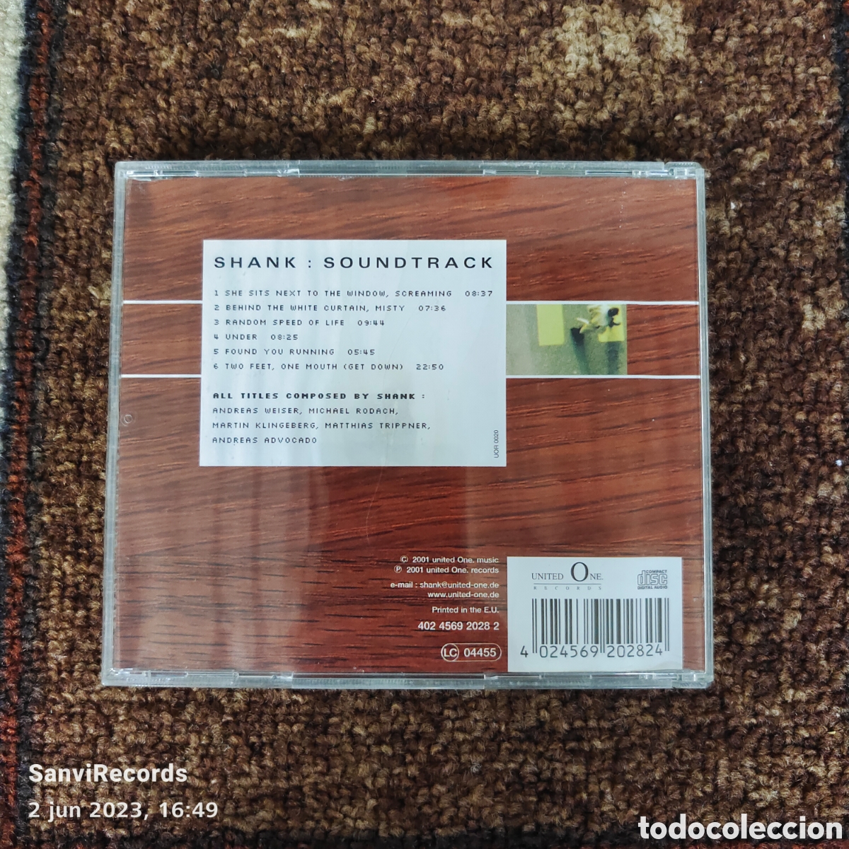 CDs de m&uacute;sica: CD SHANK: SOUNDTRACK - Foto 2