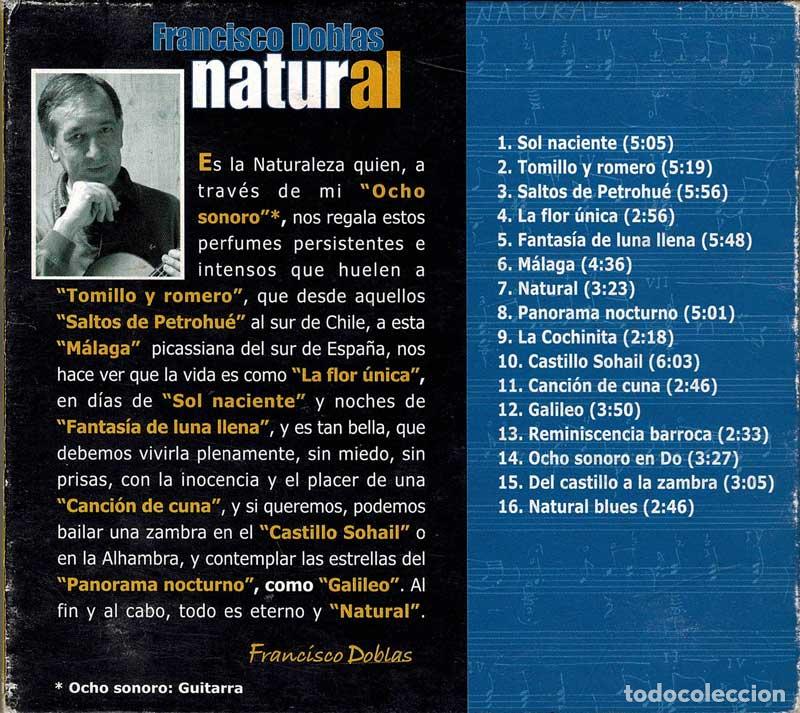 CDs de m&uacute;sica: Francisco Doblas - Natural. CD - Foto 2