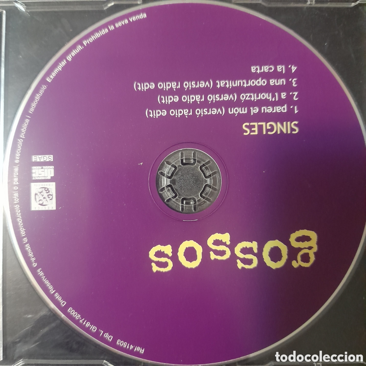CDs de m&uacute;sica: Gossos &ndash; Singles. 2003 CD, Single, Promo, Slim Case - Foto 3