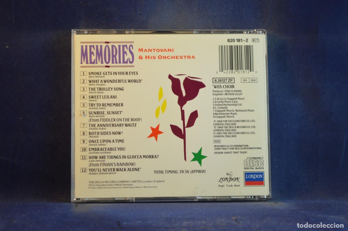 CDs de m&uacute;sica: MANTOVANI &ndash; MEMORIES - CD - Foto 2