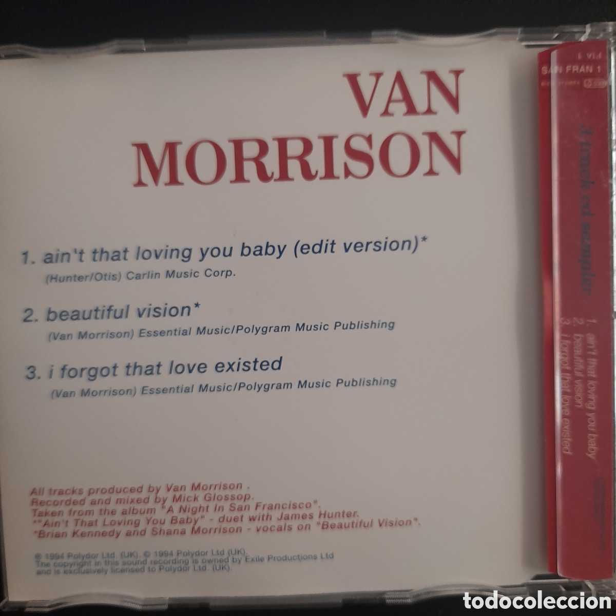 CDs de m&uacute;sica: Van Morrison &ndash; 3 Track Cd Sampler. 1994, UK. Promo - Foto 2