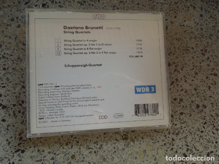 CDs de m&uacute;sica: GAETANO BRUNETTI - STRING QUARTETS - CD - Foto 2