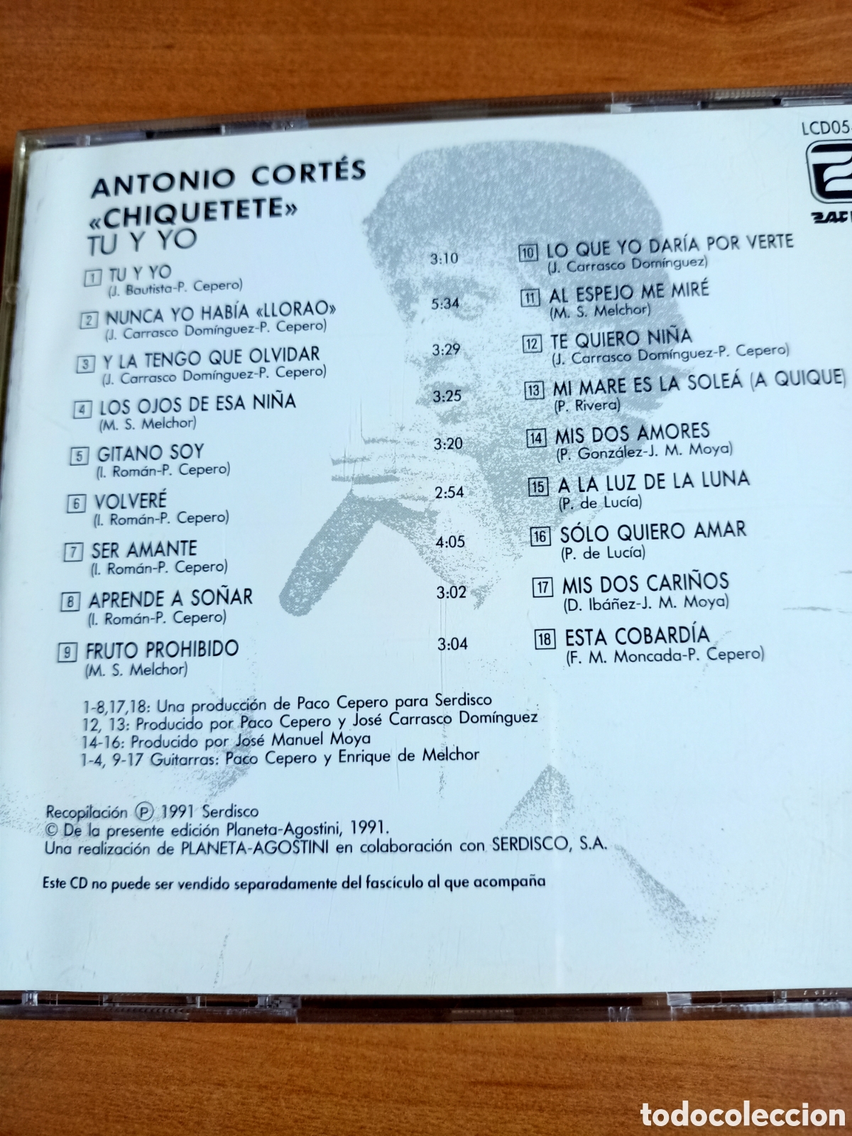 CDs de m&uacute;sica: Chiquetete - T&uacute; y yo - Foto 2