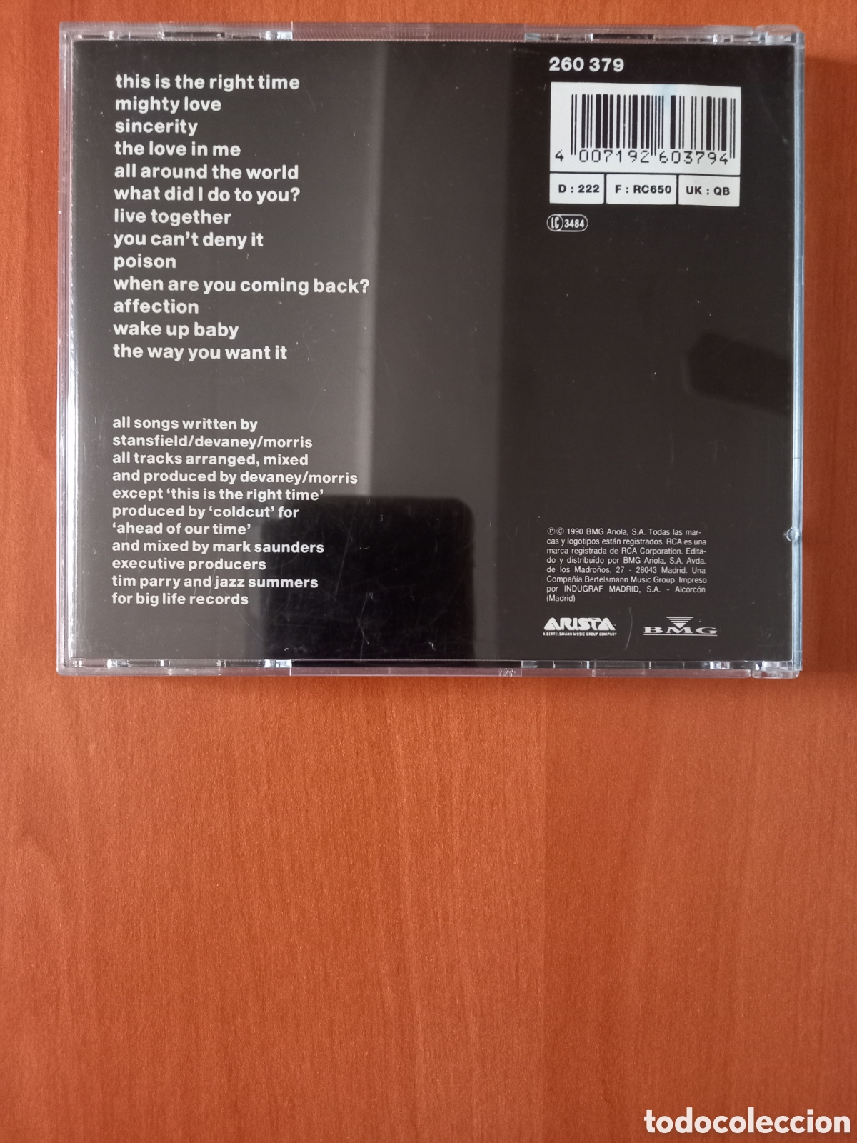 CDs de m&uacute;sica: LISA STANSFIELD &rdquo;AFFECTION&rdquo; CD 1990 - Foto 3