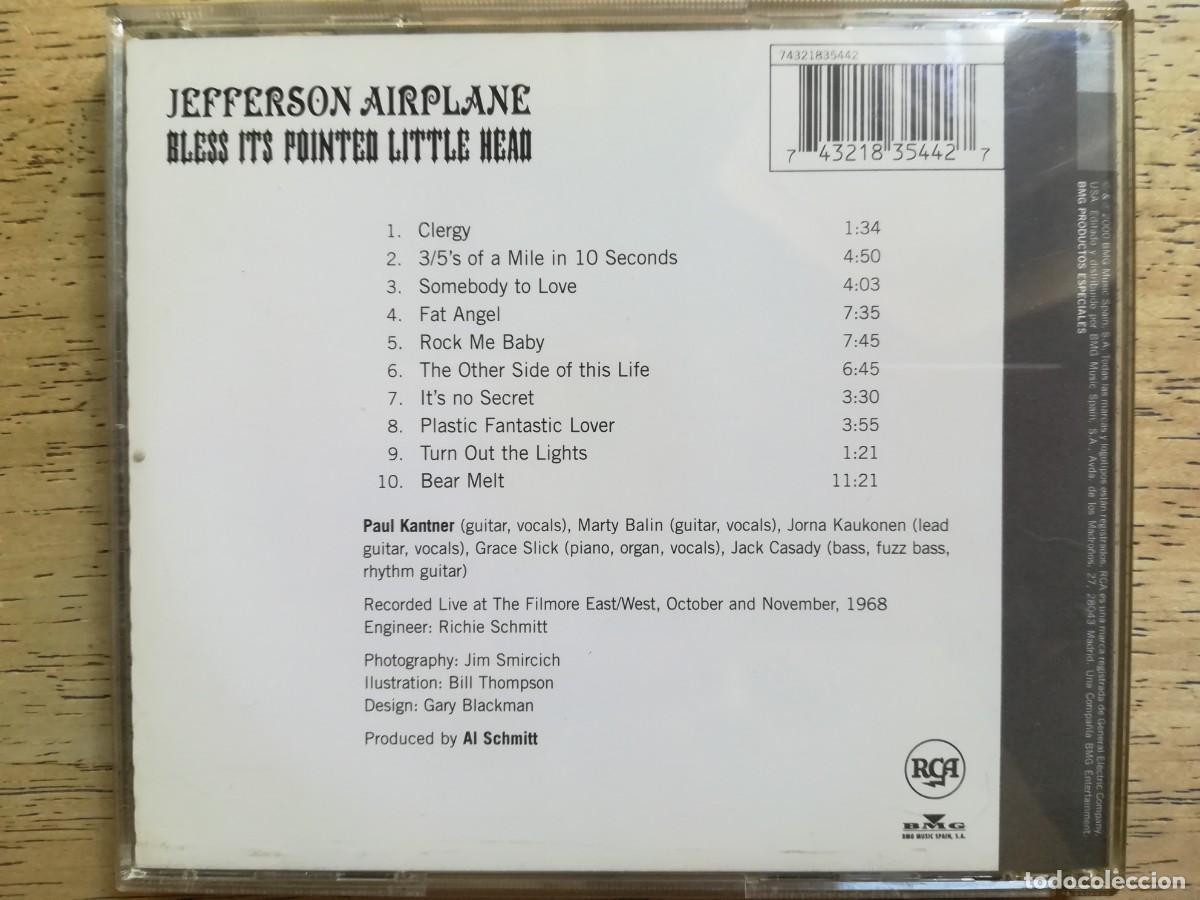 CDs de m&uacute;sica: Jefferson Airplane. Bless its pointed little head. CD - Foto 2