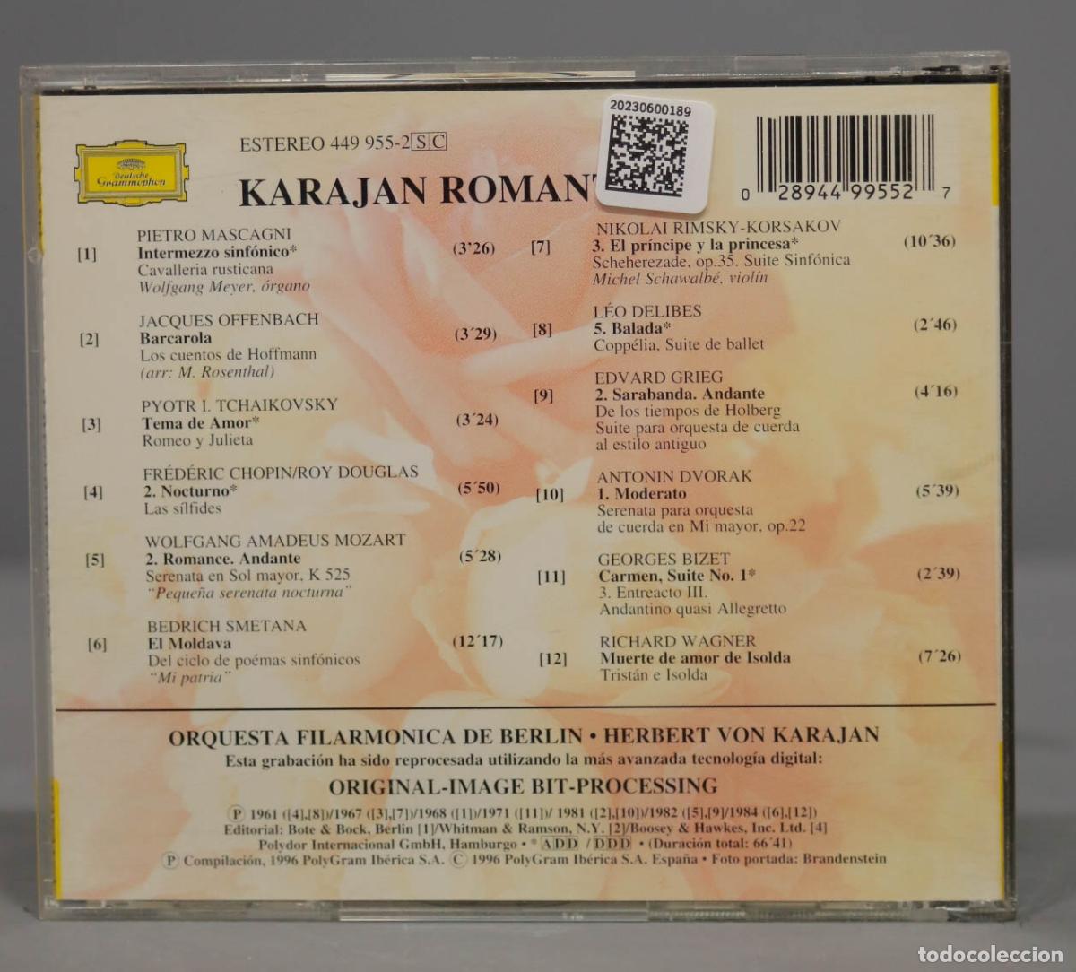 CDs de m&uacute;sica: CD. ROMANTICO. KARAJAN - Foto 2