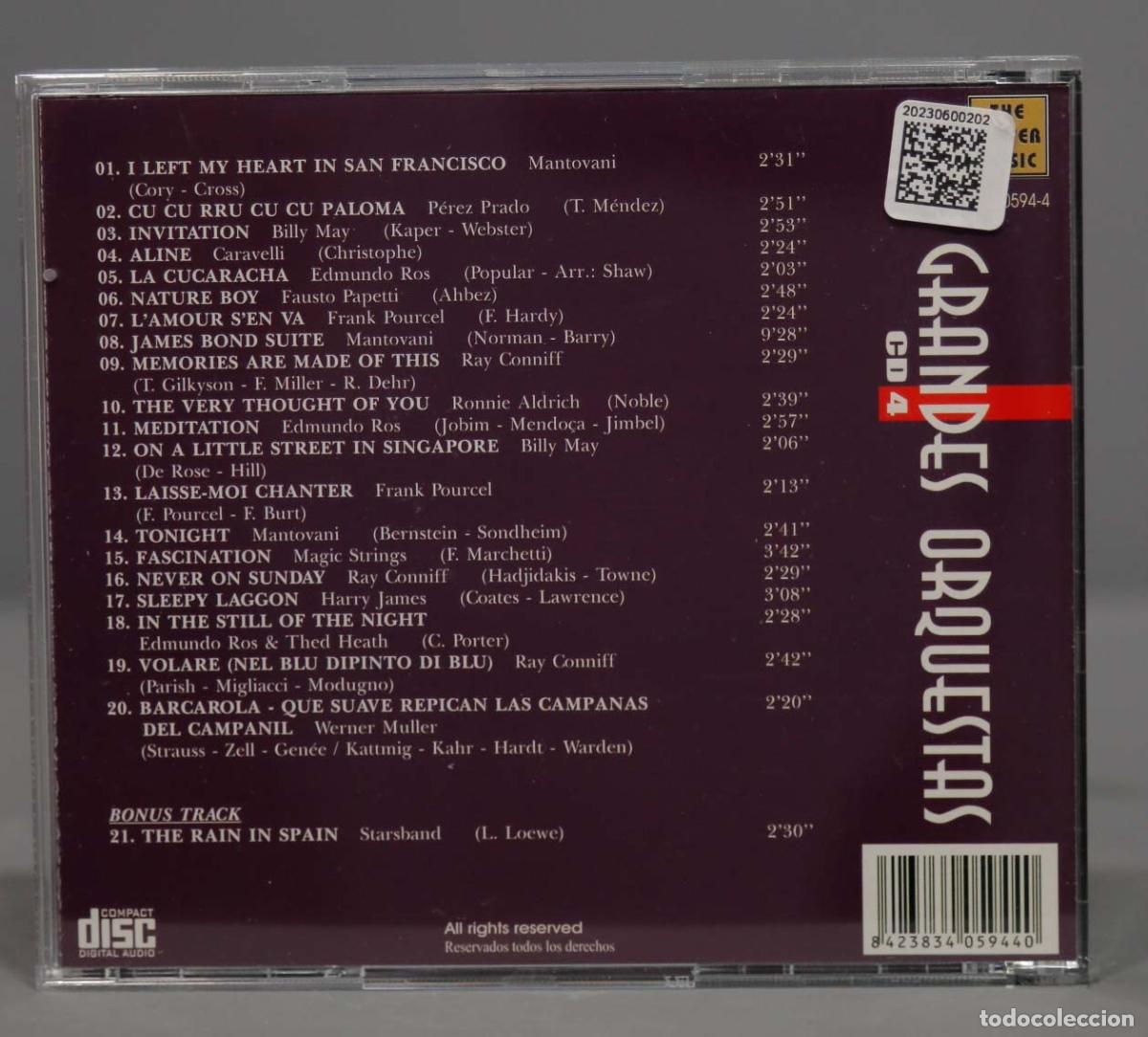 CDs de m&uacute;sica: CD. GRANDES ORQUESTAS. 4 - Foto 2