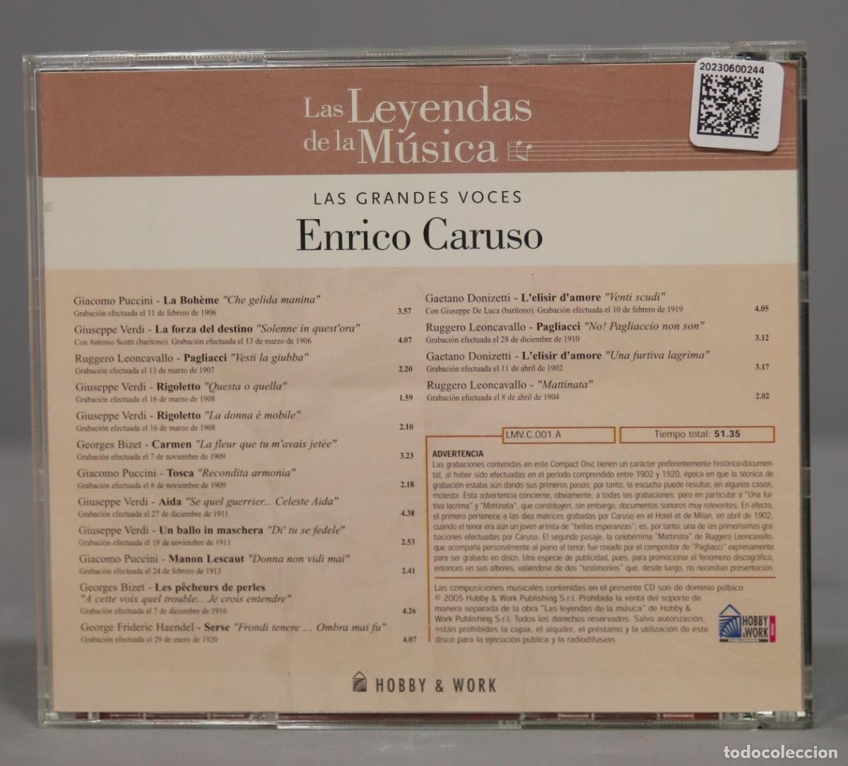 CDs de m&uacute;sica: CD. CARUSO. GRANDES INTERPRETES - Foto 2