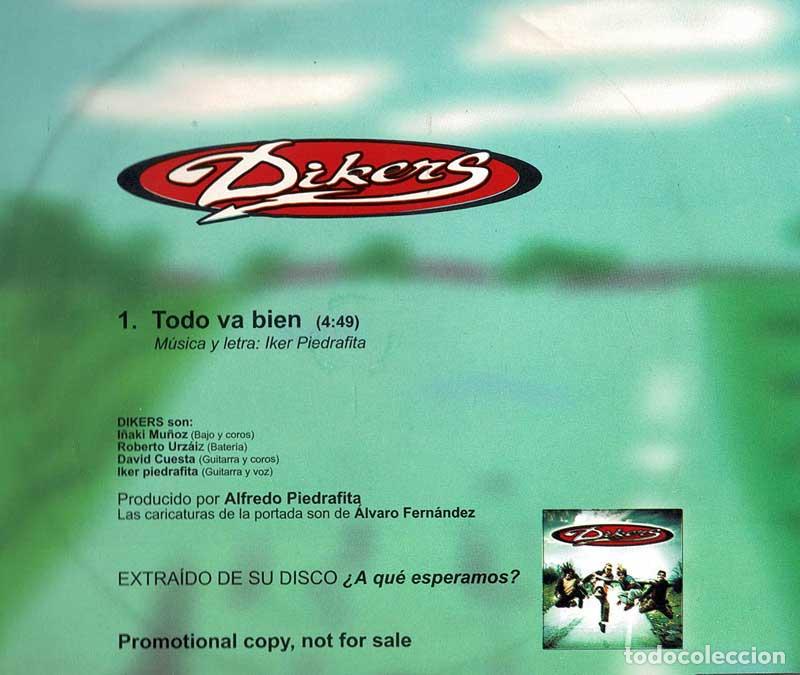 CDs de m&uacute;sica: Dikers - Todo Va Bien. CD Single Promo - Foto 2