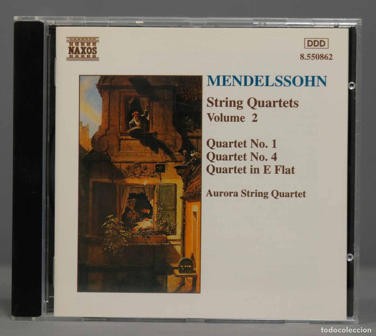 CDs de m&uacute;sica: CD. Mendelssohn &ndash; Aurora String Quartet &ndash; String Quartets Volume 2 - Foto 1