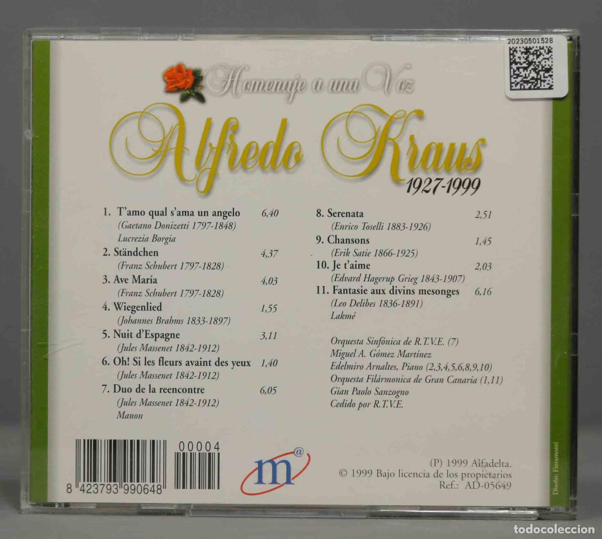 CDs de m&uacute;sica: CD. Alfredo Kraus &ndash; Opera - Foto 2