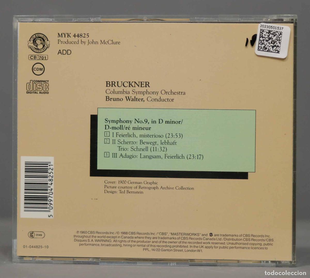CDs de m&uacute;sica: CD. Walter &ndash; Symphony No. 9. BRUCKNER - Foto 2