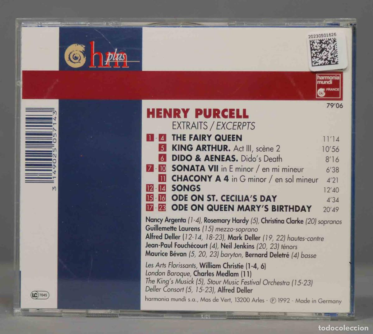 CDs de m&uacute;sica: CD. Purcell &ndash; Exerpts - Foto 2