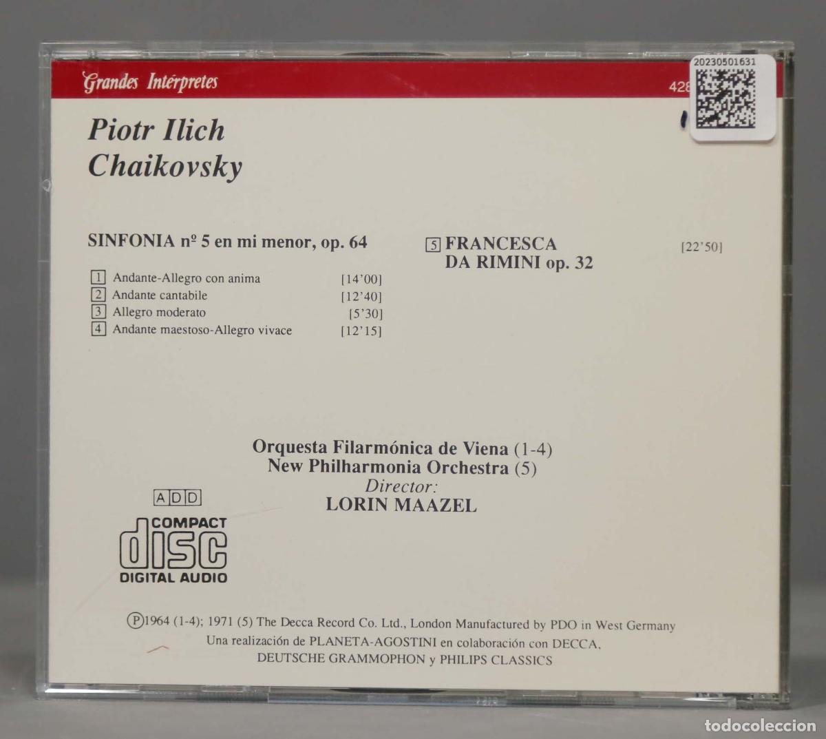 CDs de m&uacute;sica: CD. CHAIKOVSKY. SINFONIA 5. MAAZEL - Foto 2