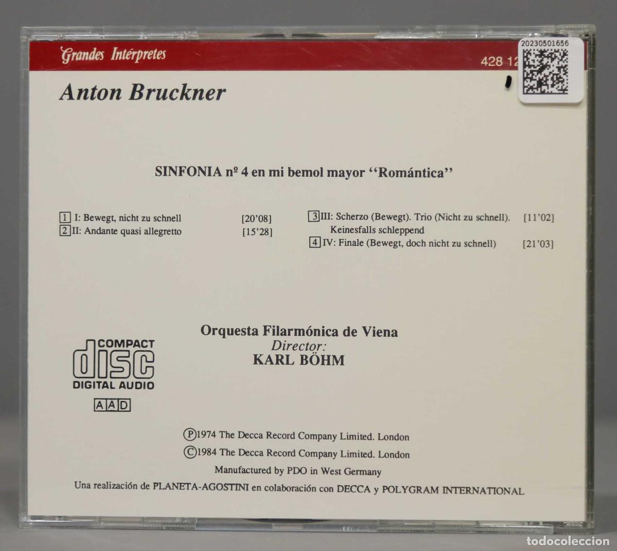 CDs de m&uacute;sica: CD. BOHM. BRUCKNER. SINFONIA 4 - Foto 2