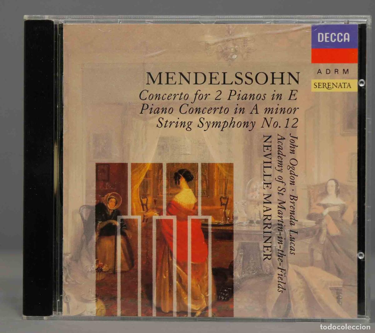 CDs de m&uacute;sica: CD. Marriner &ndash; Concerto In E Major For Two. MENDELSSOHN - Foto 1