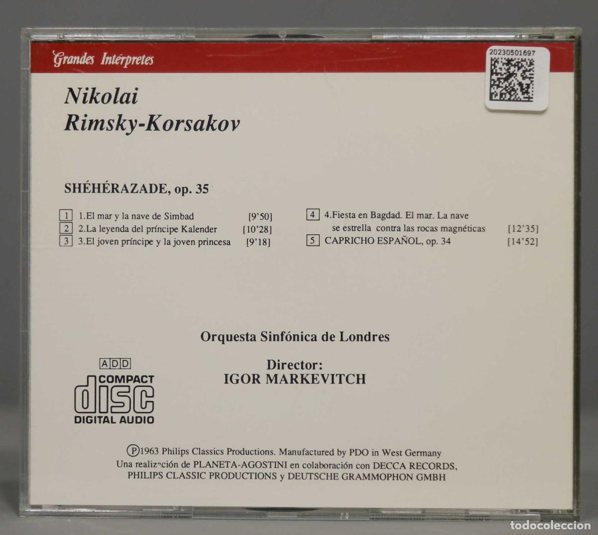 CDs de m&uacute;sica: CD. MARKEVITCH. KORSAKOV. CAPRICHO ESPA&Ntilde;OL - Foto 2