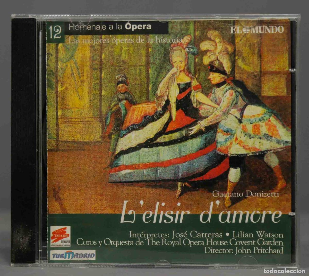 CDs de m&uacute;sica: CD. L&acute;ELISIR D&acute;AMORE. DONIZETTI. PRITCHARD - Foto 1