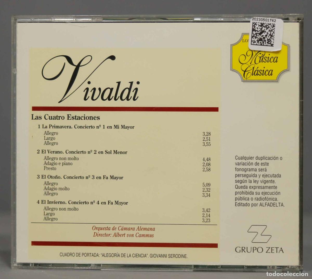 CDs de m&uacute;sica: CD. VIVALDI. CUATRO ESTACIONES - Foto 2