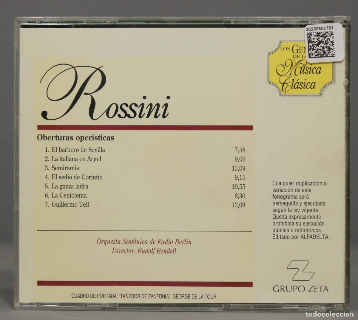 CDs de m&uacute;sica: CD. ROSSINI. OBERTURAS DE OPERAS - Foto 2