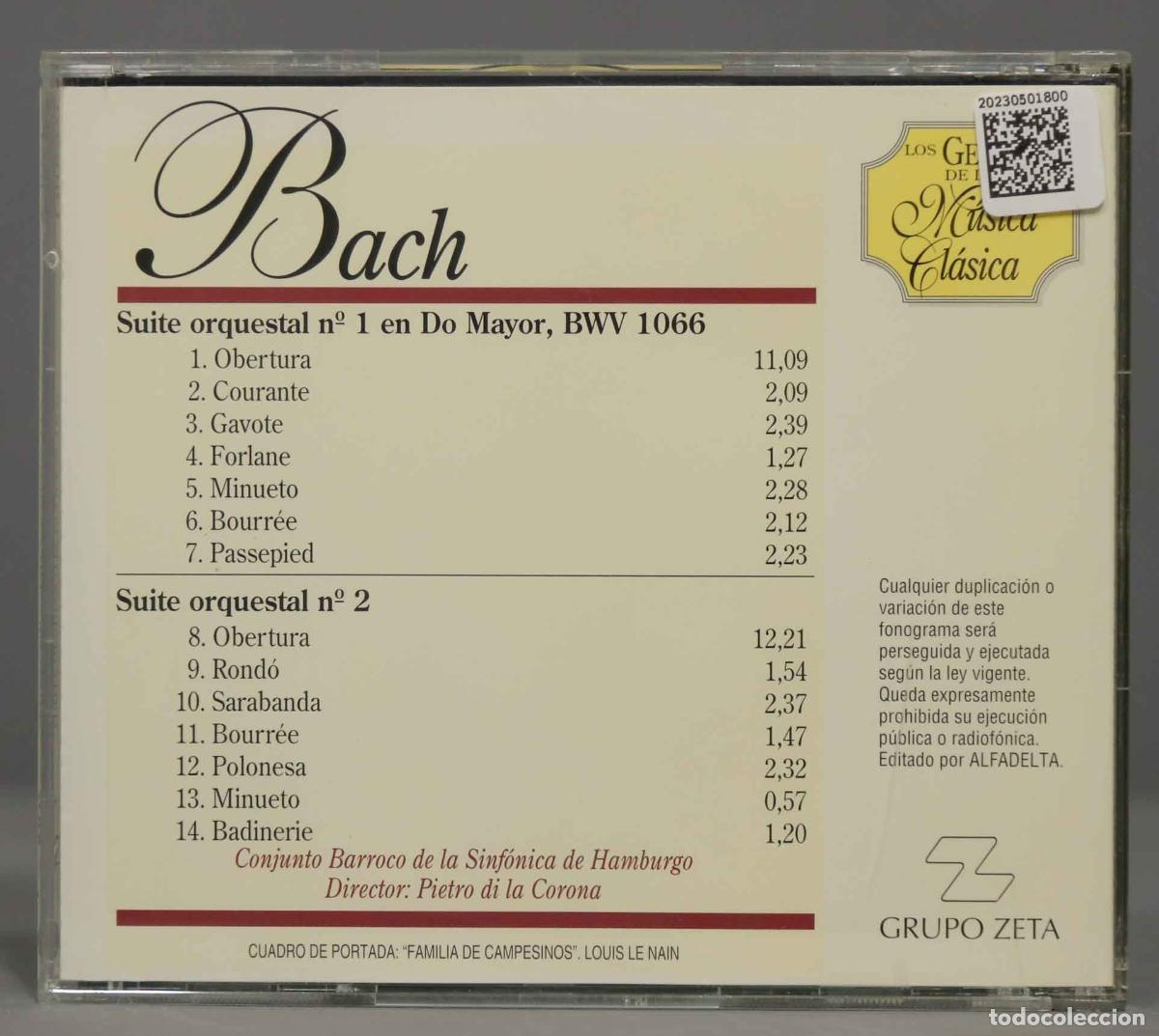 CDs de m&uacute;sica: CD. BACH. SINFONIA 1 2 - Foto 2