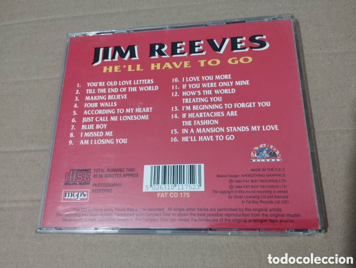 CDs de m&uacute;sica: JIM REEVES. HELL HAVE TO GO (CD) - Foto 3